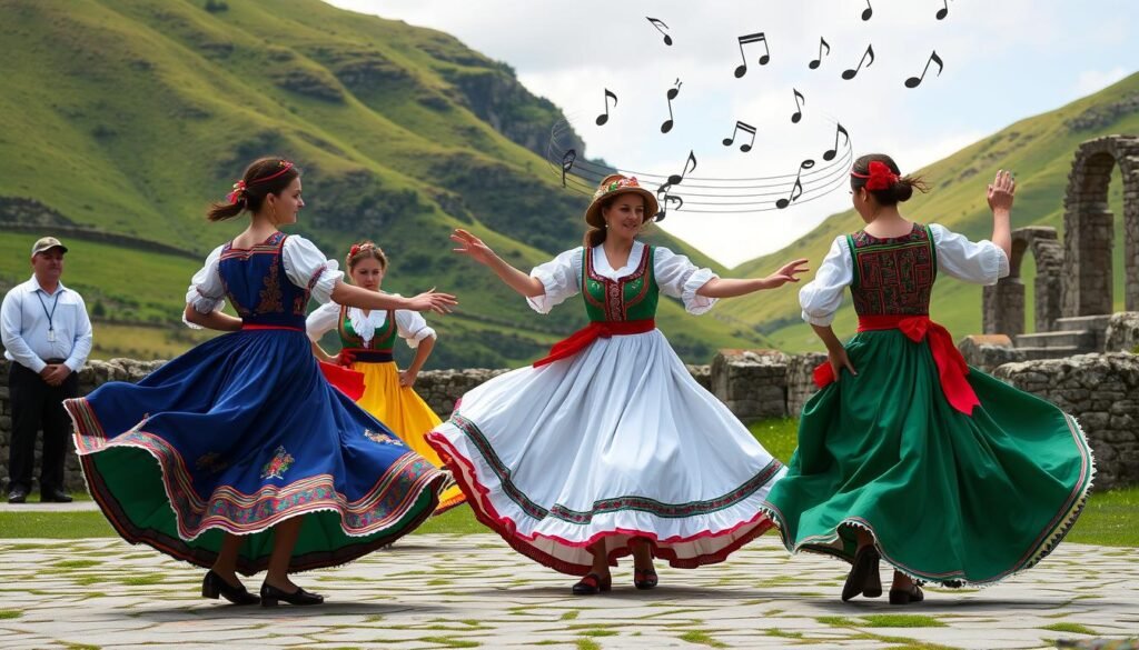 Muiñeira dance performance